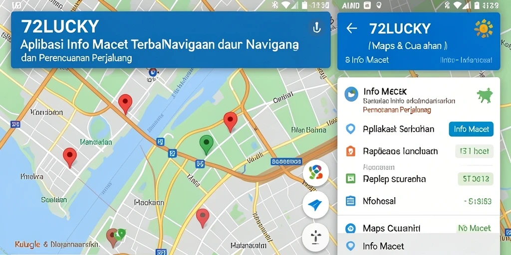 Tampilan antarmuka 72LUCKY dengan informasi kemacetan terbaru.