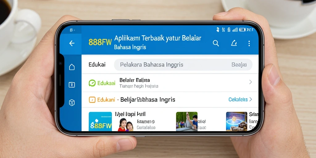 Tampilan antarmuka 888FW yang menarik untuk Belajar Bahasa Inggris.