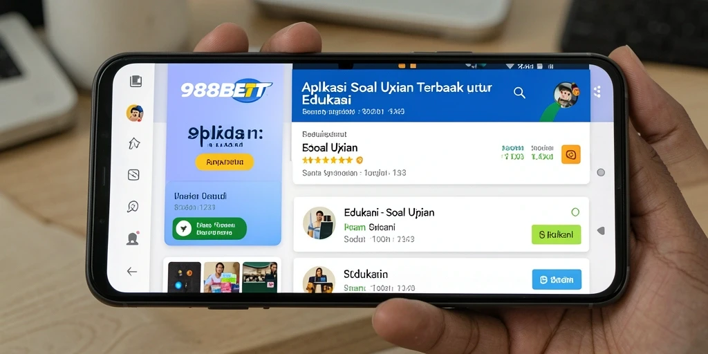 Antarmuka aplikasi 988BET yang menarik dan mudah digunakan untuk Soal Ujian.