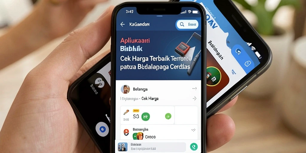 Antarmuka KAGANDAN menampilkan perbandingan harga dengan jelas dan informatif.
