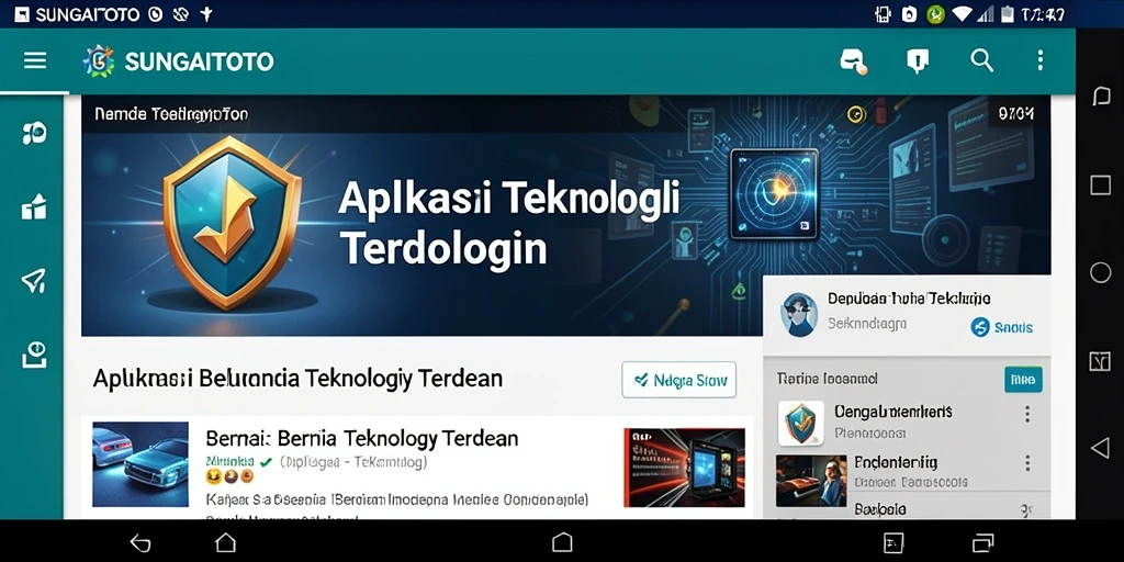 Tampilan antarmuka aplikasi SUNGAITOTO yang modern dan intuitif.